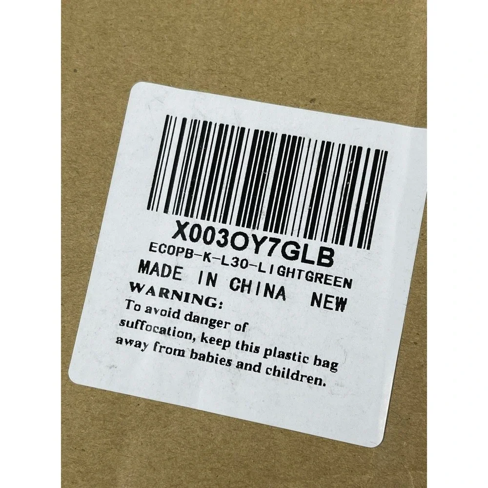 30 Pack Light Green‎ Paper Shopping Bags with Handles 10x13